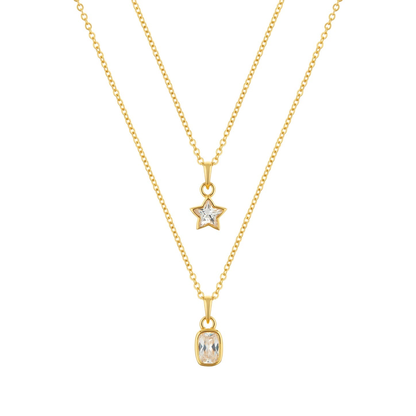 Divine Star Gold plated sterling silver Necklace